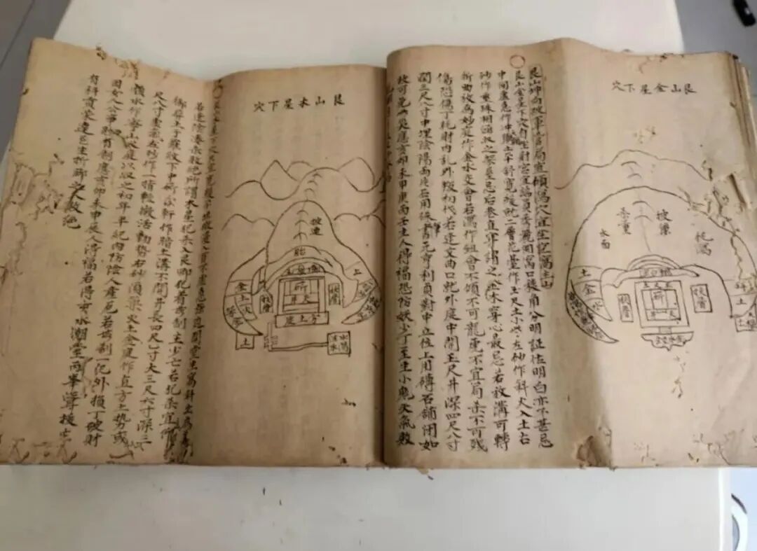 古本《地理山形吉凶图》峦头寻龙图解,山川形态分祸福,堪舆山图实操秘录(7)