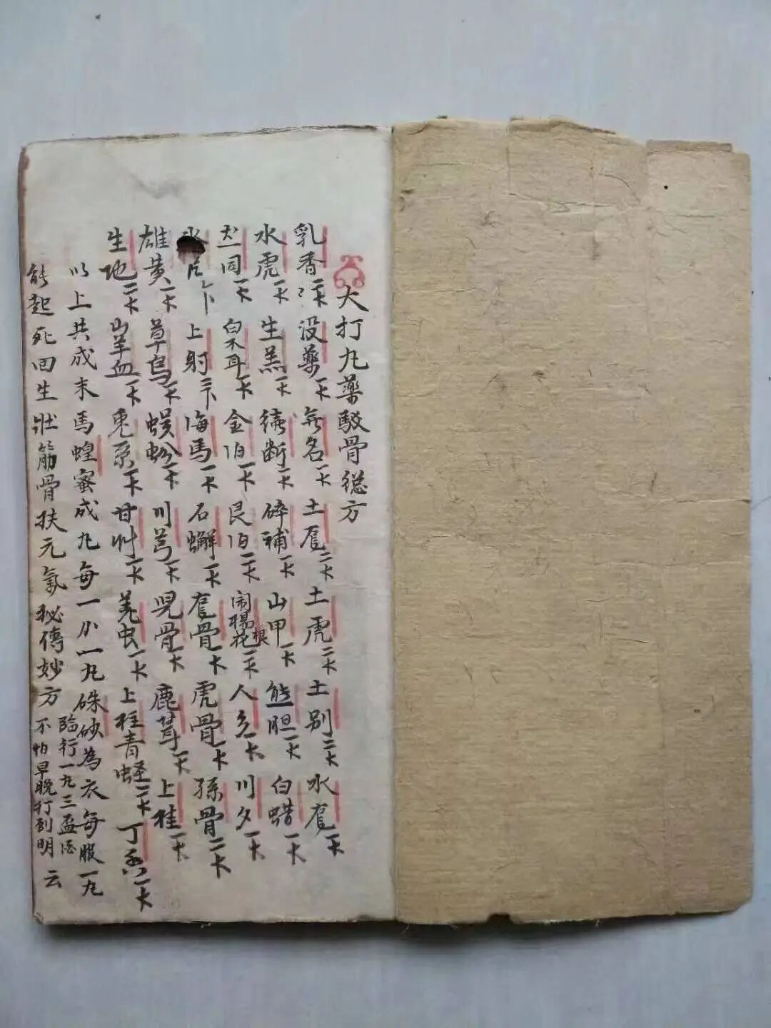 清代名师手抄秘本《大打丸药驳骨总方》百道跌打正骨良方(1)