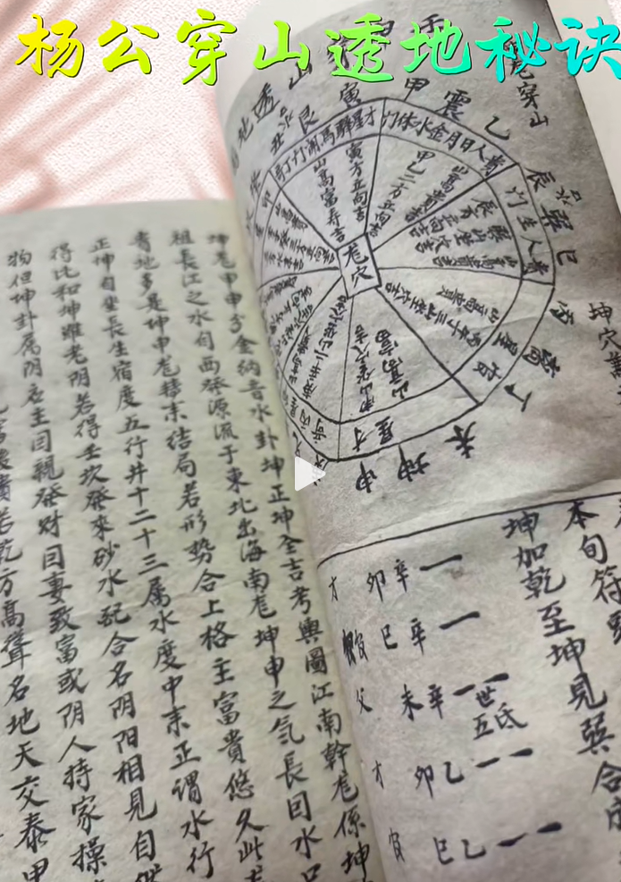 兴国三僚祖传《杨公穿山透地秘诀》，原版推盘心法，杨筠松三合地理实操古本(4)